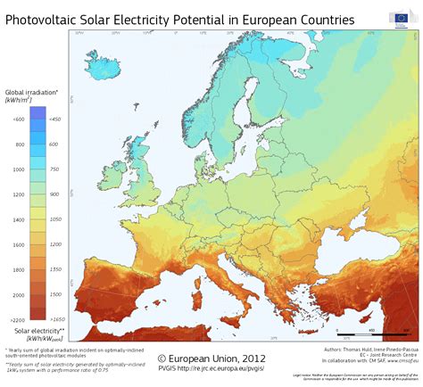 A New Map Published By The European Commission Shows The Photovoltaic