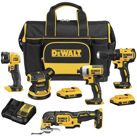 Dewalt 5 Tool 20v Max Li Ion Cordless Brushless Power Tool Combo Kit