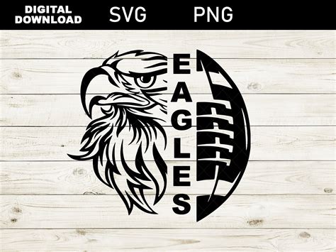 Eagles Svgeagle With A Ball Svg Ball Logo Svg Football Logo Etsy