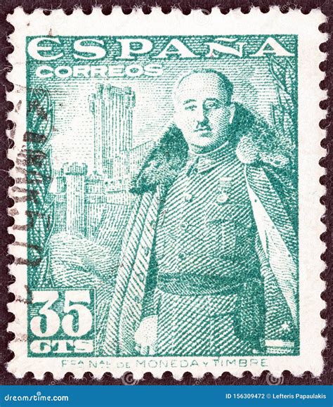 Spain Circa A Stamp Printed In Spain Shows General Franco And