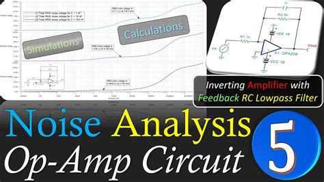 Noise Analysis Inverting Amplifier With Feedback Rc Filter Calculation And Simulation