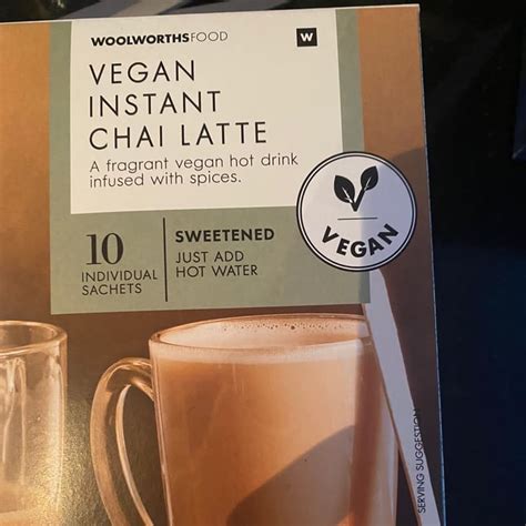 Woolworths Food Vegan Instant Chai Latte Review Abillion