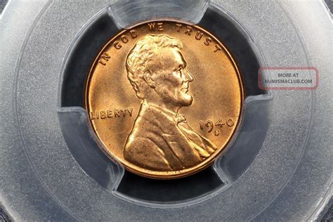 1940 S Lincoln Wheat Cent Copper 1c Ms66 Rd Red Pcgs 81845643