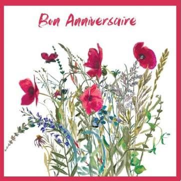 Carte Anniversaire Fleurs Fleurs Des Champs Coquelicots