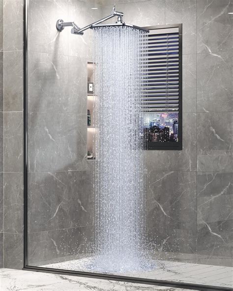 veken rain shower head  large rainfall showerhead chrome