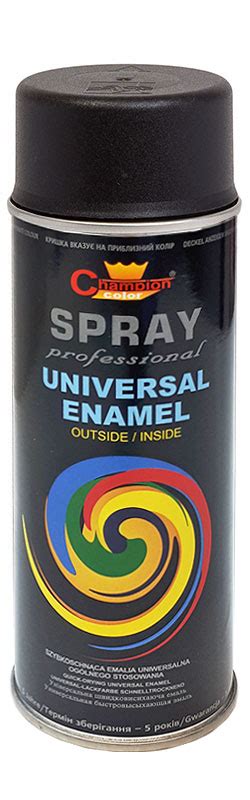 Emalia Farba Spray Lakier Ral Czarny Mat Champion Za Z