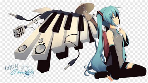 Anime Girl With Music Notes