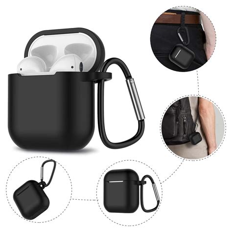 For Airpods 2 Silicone Case Airpods 2 Case With Keychain Njjex Shockproof Protective Premium