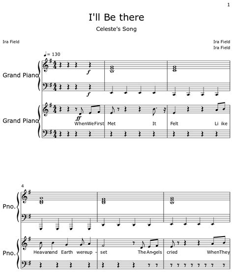 I Ll Be There Sheet Music For Piano