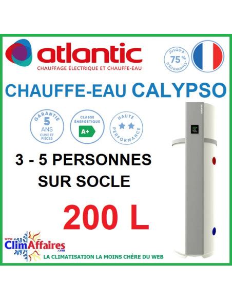 Ballon Thermodynamique Atlantic Calypso Connect Socle Litres