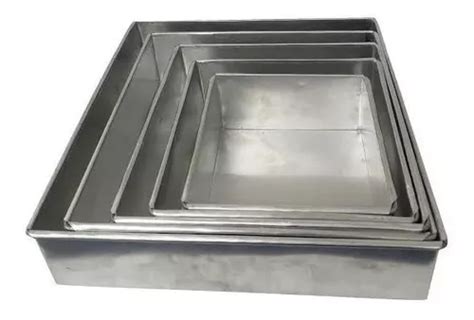 Set 5 Moldes Cuadrados Para Tortas Cuotas sin interés