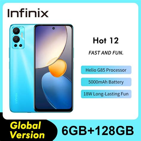 Global Version Infinix Hot Smartphone GB GB Display Android Helio G MAh