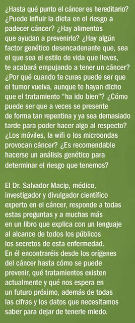 El Blog De Divulgación De Salvador Macip Qué Es El Cáncer Y Por Qué No