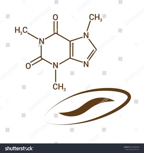 chemical structure of the caffeine (C8H10N4O2) - Royalty Free Stock ...