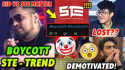 Boycottste Trend Sid Vs Ste Whole Matter Explained Regaltos