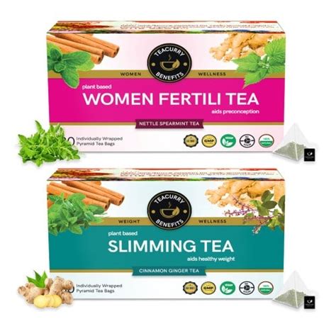 Buy Fertility Slimming Tea Combo For Fertility Hormonal Balance And Weight Management