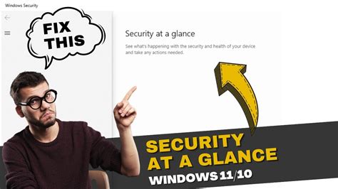 Fix Security At A Glance Error On Windows 11 Empty Windows Defender