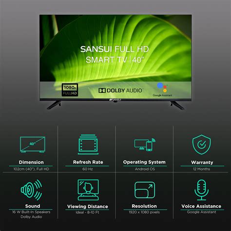 Buy Sansui Cm Inch Full Hd Smart Android Tv With Dolby Audio