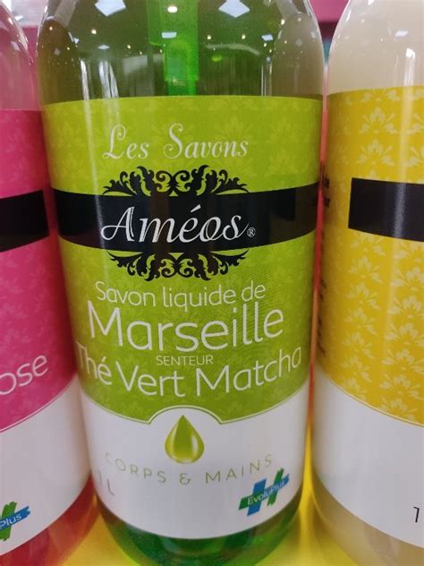 Améos Savon Liquide de Marseille Senteur Thé Vert Matcha 1 L INCI