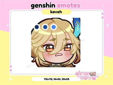 Kaveh Emotes Genshin Impactfor Twitch Discord And Youtube Kawaii For Streamer Etsy Australia