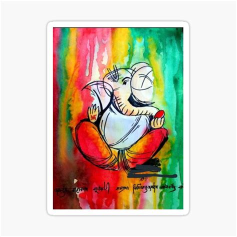 "Ganpati bappa " Sticker for Sale by dix986 | Redbubble