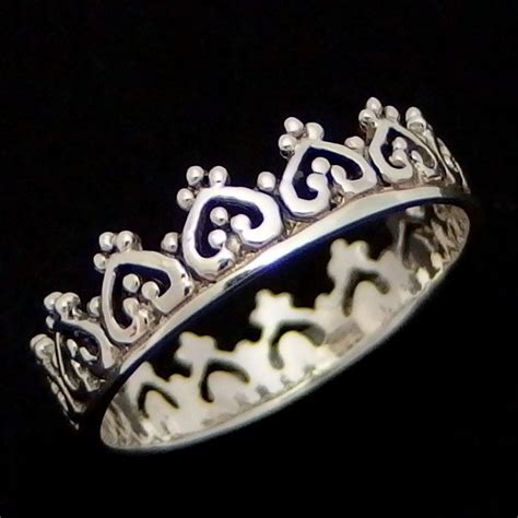 Silver Crown Ring |Silver princess ring | - Silver Surfers