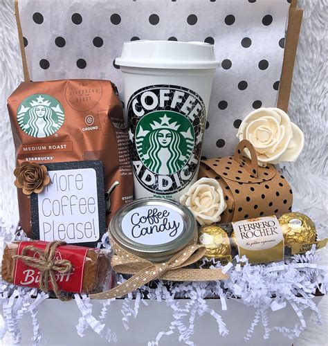 Deluxe Personalized Starbucks Coffee T Box Coffee Addict Etsy