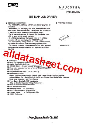 NJU6575A Datasheet PDF New Japan Radio