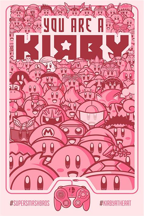 Super Smash Bros. Kirby Poster | Graphic poster, Japanese poster design ...