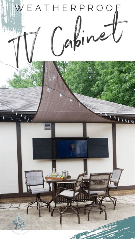 How to build an easy DIY weatherproof outdoor TV cabinet - Designed Decor