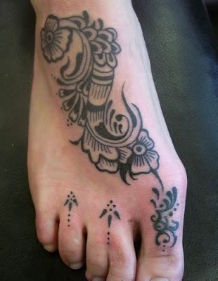 Place Body Tattoo Henna Style For Foot Tattoo Design