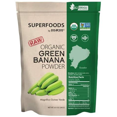 MRM Raw Organic Green Banana Powder, 8.5 oz (240 g) - Walmart.com - Walmart.com