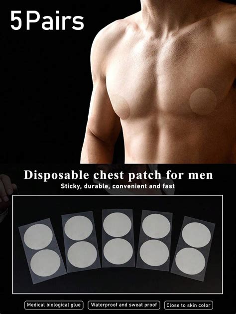 5pairs Men Nipple Covers Disposable Swimming Marathon Sports Running