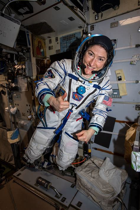 Astronaut Christina Koch Tries On Sokol Launch And Entry S Flickr