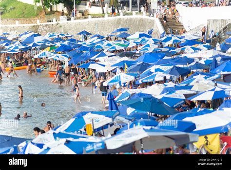 Salvador Bahia Brazil January People Are Seen On Farol Da