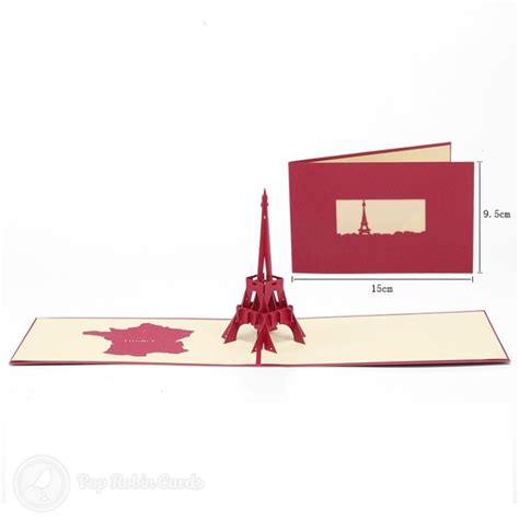 Eiffel Tower And France 3d Pop Up Architecture Card