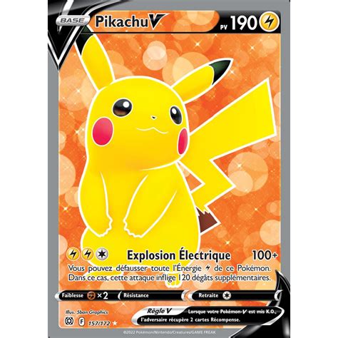 Pikachu V Full Art Ultra Rare Eb Epee Et Bouclier Stars