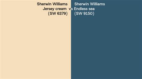 Sherwin Williams Jersey Cream Vs Endless Sea Side By Side Comparison