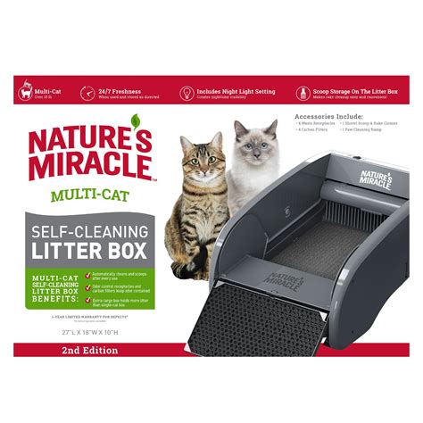 Nature's Miracle® Multi-Cat Self-Cleaning Litter Box | cat Litter Boxes | PetSmart