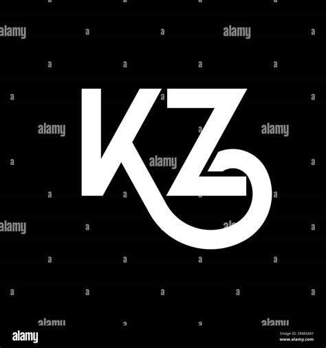 Kz Letter Logo Design Initial Letters Kz Logo Icon Abstract Letter Kz Minimal Logo Design