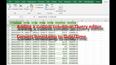 Adding A Custom Column To Excel Power Query YouTube