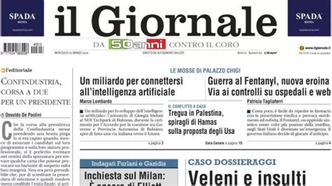 Il Giornale In Prima Pagina Inchiesta Sul Milan Ancora Del Fondo