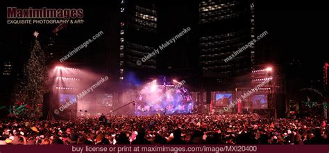 Toronto Nathan Phillips Square New Year Show. Stock Photo MXI20400