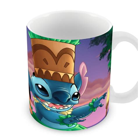 Caneca Pol Mero Lilo E Stitch Personalizada Elo