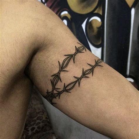 60 Barbed Wire Tattoo Designs For Men Cut Into Ideas