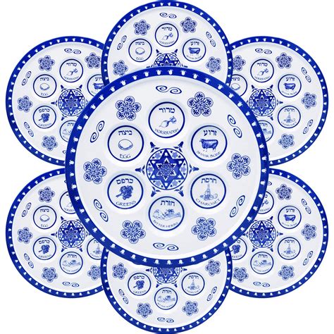 Snapklik Seder Plate Passover Plate Melamine Renaissance Design