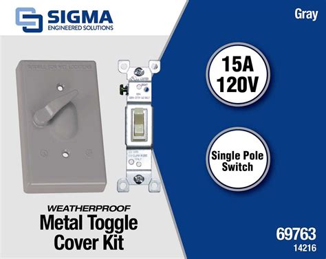 Sigma Electric Toggle Switch And Weatherproof Cover 1 Gang Gray Hardwares Online Store