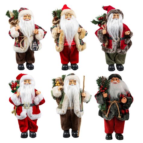 Boneco Papai Noel Casaco Cm Enfeite Natalino Luxo Decora O Premium