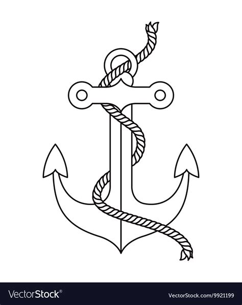 Anchor tattoo isolated icon design Royalty Free Vector Image