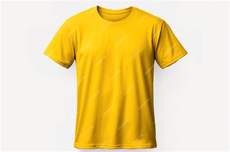 Premium Photo Yellow T Shirt Mockup On White Background